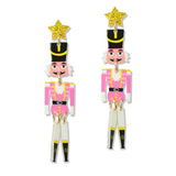 109656, CHRISTMAS ACRYLIC NUTCRACKER SOLDIER EARRING