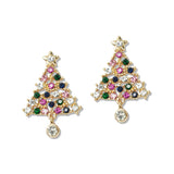 109659, CHRISTMAS TREE RHINESTONE ACCENT EARRING