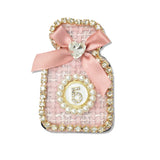 109670, PERFUME BOTTLE NUMBER 5 ACCENT TWEED BROOCH PIN