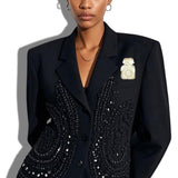 109670, PERFUME BOTTLE NUMBER 5 ACCENT TWEED BROOCH PIN