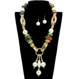 109672, BOLD MULTI COLOR BEADED STATMENT NECKLACE