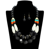 109675, RESIN ACRYLIC BEADED STATEMENT NECKLACE