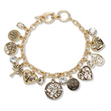 109678, VINTAGE TREE OF LIFE MULTI CHARM TOGGLE BRACELET