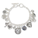 109678, VINTAGE TREE OF LIFE MULTI CHARM TOGGLE BRACELET