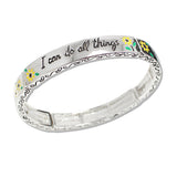 109686, I CAN DO PHILIPPIANS 4 13 RELIGIOUS STRETCH BRACELET