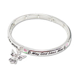 109687, MOMS BLESSING ANGEL CHARM STRETCH BRACELET