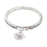 109688, NURSES BLESSING ANGEL CHARM STRETCH BRACELET