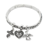 109697, JOHN 3 16 RELIGIOUS CHARMS STRETCH BRACELET