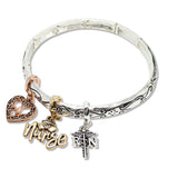 109701, NURSE THEME CHARMS STRETCH BRACELET