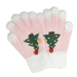 109705, CHRISTMAS TREE FUZZY KNIT GLOVES