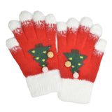 109705, CHRISTMAS TREE FUZZY KNIT GLOVES