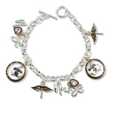 109709, NURSE THEMED MULTI CHARM TOGGLE BRACELET
