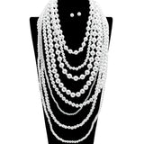 109718, LONG PEARL MULTI LAYERED NECKLACE