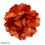 109726, BlG FABRIC FLOWER PIN CLIP BROOCH