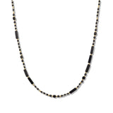 109729, NATURAL STONE GLASS BEADED NECKLACE