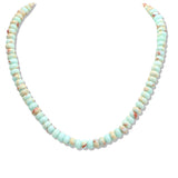 109730, NATURAL STONE ROUND BEADED NECKLACE