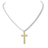 109733, TRUST ENGRAVED CROSS PENDANT NECKLACE