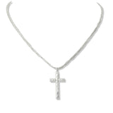 109733, TRUST ENGRAVED CROSS PENDANT NECKLACE