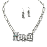 109747, WESTERN HOWDY TURQUOSIE ACCENT NECKLACE