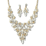 109757, FLORAL RHINESTONE EVENING NECKLACE SET