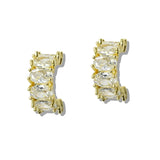 109764, BAGUETTE CUBIC ZIRCONIA ACCENT POST EARRING