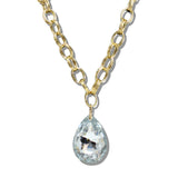 109767, TEARDROP CRYSTAL PENDANT CHAIN NECKLACE