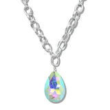 109767, TEARDROP CRYSTAL PENDANT CHAIN NECKLACE