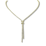109779, DAINTY X ACCENT CUBIC ZIRCONIA TENNIS NECKLACE
