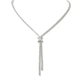109779, DAINTY X ACCENT CUBIC ZIRCONIA TENNIS NECKLACE