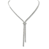 109780, BAGUETTE CUBIC ZIRCONIA ACCENT TENNIS NECKLACE