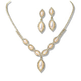 109781, MARQUISE PEARL ACCENT CRYSTAL RHINESTONE NECKLACE