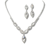109781, MARQUISE ACCENT CRYSTAL RHINESTONE NECKLACE