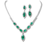 109781, MARQUISE ACCENT CRYSTAL RHINESTONE NECKLACE