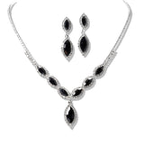 109781, MARQUISE ACCENT CRYSTAL RHINESTONE NECKLACE