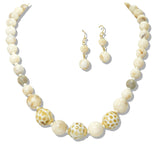109783, HANDCRAFTED NATURAL STONE BEADED NECKLACE