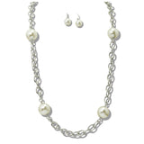 109786, BOLD PEARL ACCENT LONG CHAIN NECKLACE