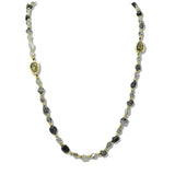 109789, SEMI PRECIOUS NATURAL STONE BEADED LONG NECKLACE