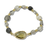 109790, SEMI PRECIOUS NATURAL STONE BEADED STRETCH BRACELET