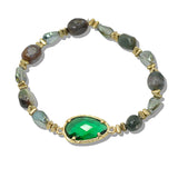 109790, SEMI PRECIOUS NATURAL STONE BEADED STRETCH BRACELET