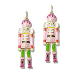 109808, SORORITY CHRISTMAS ENAMEL NUTCRACKER SOLDIER DANGLE EARRING