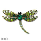 109809, DRAGONFLY RHINESTONE BROOCH PIN