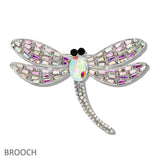 109809, DRAGONFLY RHINESTONE BROOCH PIN