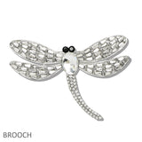 109809, DRAGONFLY RHINESTONE BROOCH PIN