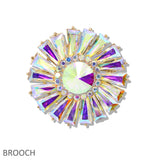 109810, SUNBURST RHINESTONE BROOCH PIN