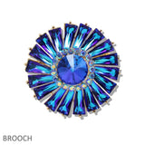 109810, SUNBURST RHINESTONE BROOCH PIN