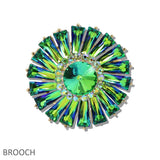109810, SUNBURST RHINESTONE BROOCH PIN