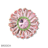 109810, SORORITY SUNBURST RHINESTONE BROOCH PIN