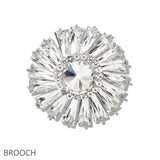 109810, SUNBURST RHINESTONE BROOCH PIN