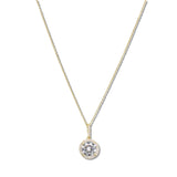 109813, ROUND CUBIC ZIRCONIA PENDANT NECKLACE