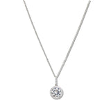 109813, ROUND CUBIC ZIRCONIA PENDANT NECKLACE